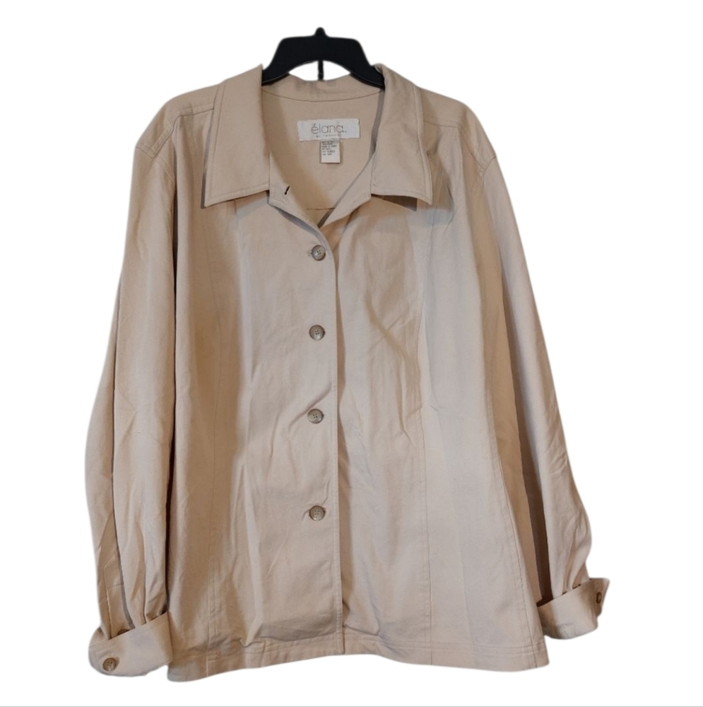 Elana By Tanner Canvas Barn Jacket XXL Tan Khaki Chore Coat Like New